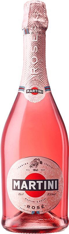 Вино ігристе Martini Rose напівсухе рожеве 9.5% 0.75 л